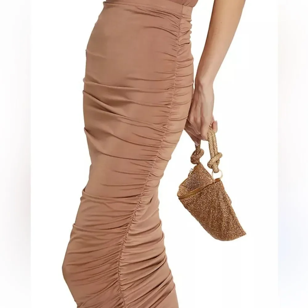 L'AGENCE Otis Pencil long skirt in ginger snap Small $325